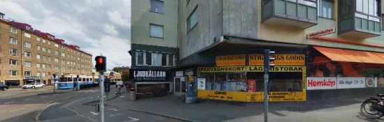 Det var vid Stigbergstorget i Majorna i Göteborg som en ensam man blev misshandlad av tre andra män på lördagskvällen. Bild: hitta.se