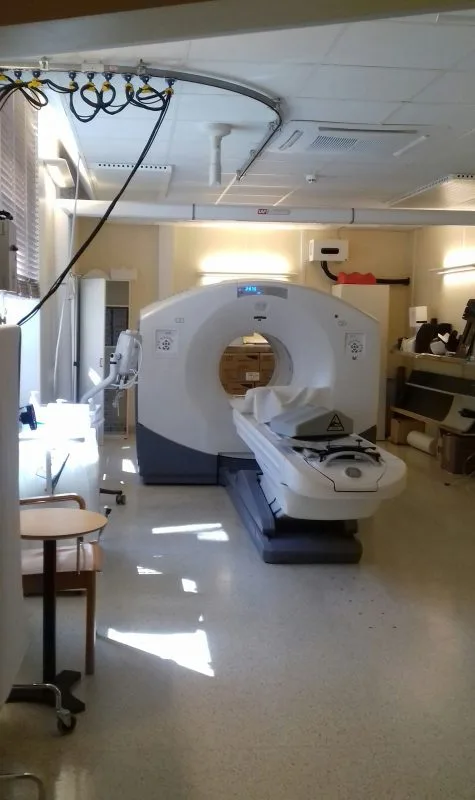 PET-kamera på Karolinska Universitetssjukhuset Foto: Elisabet Höglund med tillstånd av personalen
