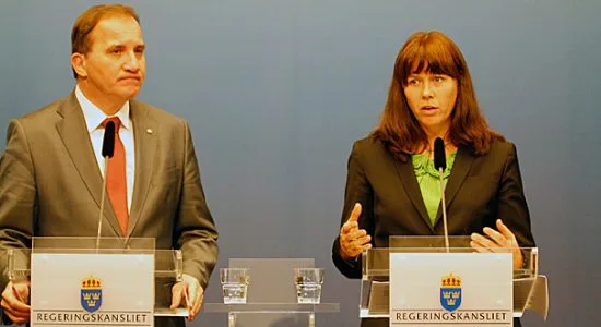 Statsminister Stefan Löfven och miljöminister Åsa Romson Foto: Regeringskansliet