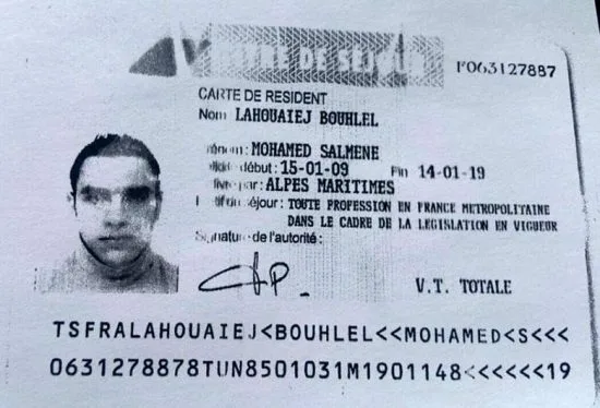 Mohamed Lahouaiej-Bouhlel Källa: Franska regeringen
