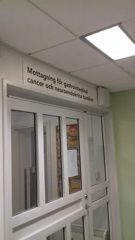 Innanför denna dörr på Radiumhemmet skulle jag idag få min dom. Foto: Elisabet Höglund