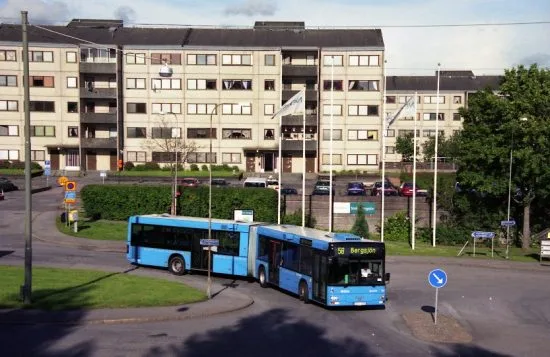 Stadsdelen Bergsjön i östra Göteborg där en man blev knivskuren Bild: en.wikipedia.org