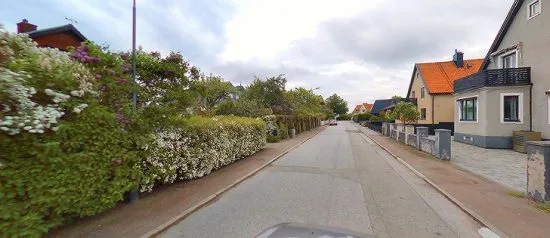 Det var i en villa här på Rungatan i Malmö som en fest spårade ur och en kvinna blev grovt misshandlad. foto: kartor.eniro.se