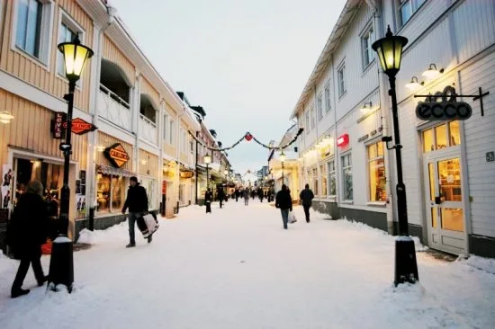 Här i centrala Piteå misshandlade en man i 60-årsåldern sin partner. Bild: Luleå Tekniska Universitet