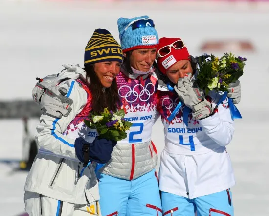 Charlotte Kalla, Marit Björgen och Heidi Weng Copyright: Jurii Osadchi/Dreamstime.com
